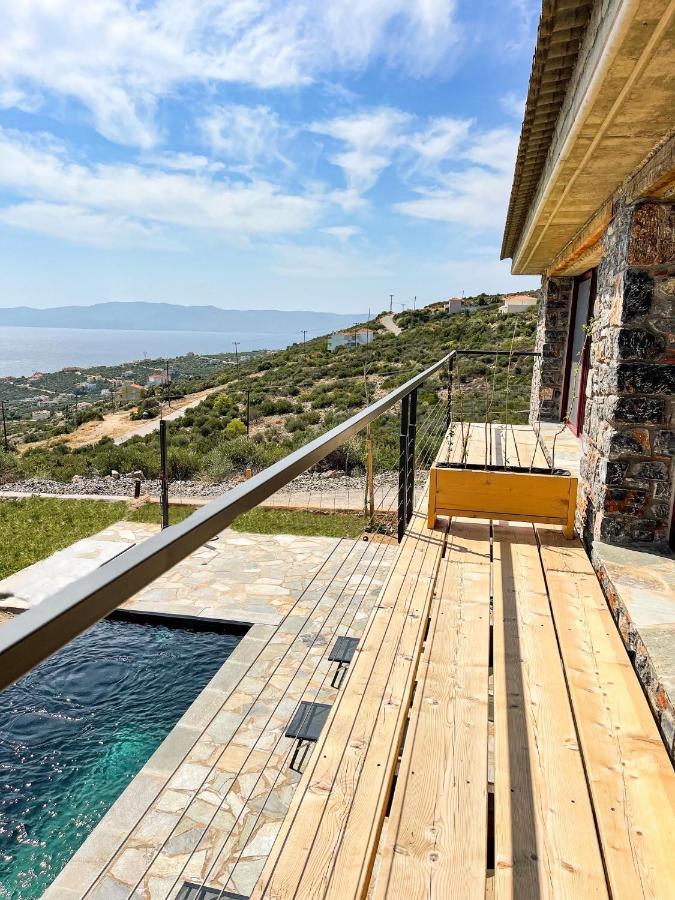 Modern Stone Villas With Swimming Pool Aliveri Exterior photo